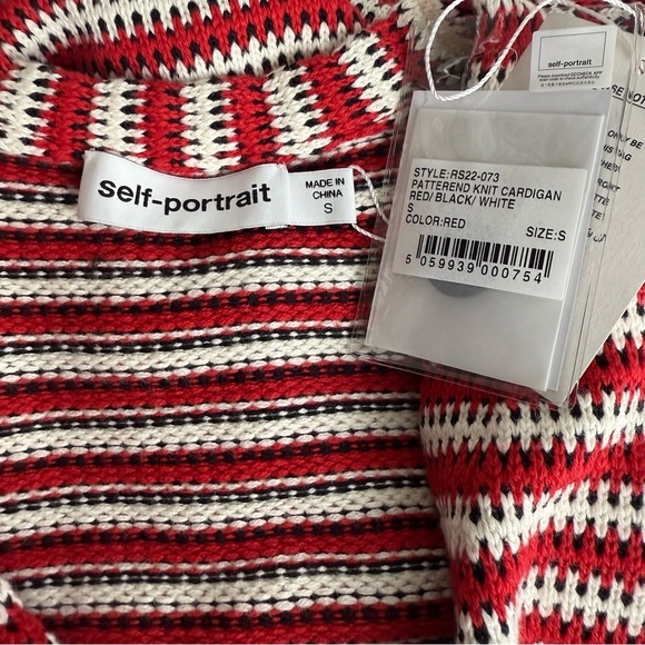 NWT Self Portrait striped cardigan and skirt set SZ small - Picture 6 of 8